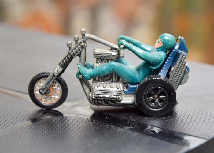 Vintage Motorcycle with Rider Toy