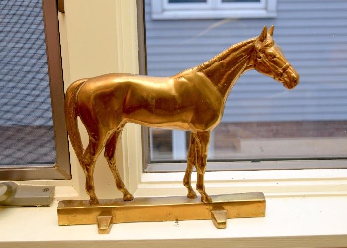 Brass Horse Figure / Doorstop