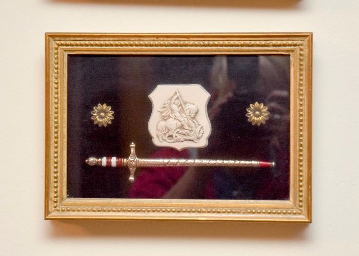 Framed Decorative Miniature Swords & Plaques
