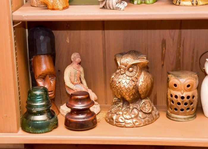 Owl Figurines, Insulators, Sculptures & Statues