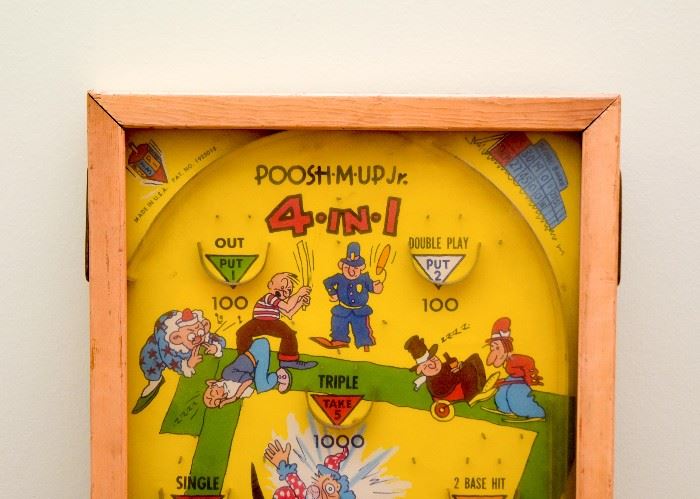 Vintage Poosh-M-Up Table Top Pinball Game