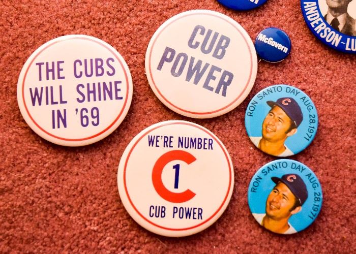 Vintage Chicago Cubs Buttons