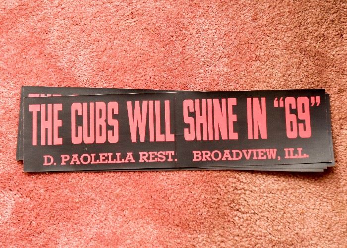 Vintage Chicago Cubs Bumper Stickers