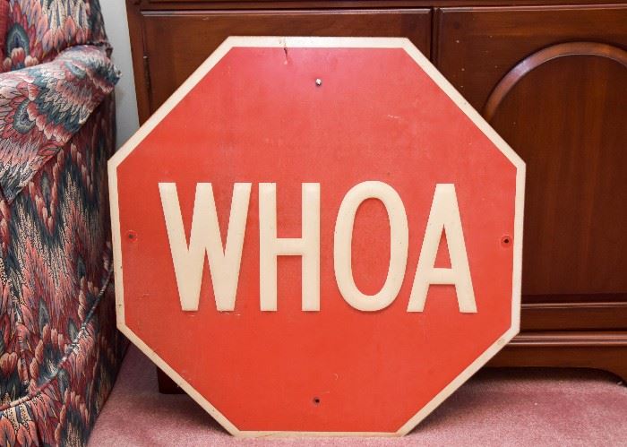 "WHOA" -- Horse Stop Sign