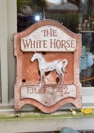 "The White Horse" Sign 