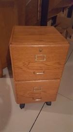 $30   oak file cabinet