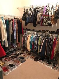 New clothes size 10 womens - shoes size 7.5 - 8.5 also handbags - Coach, Cole Hawn, Dooney & Burke etc.  