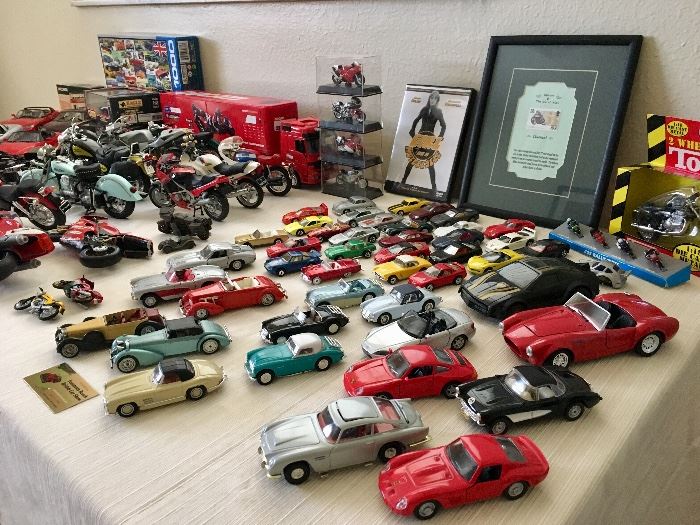 Die Cast Cars and Motorcycles