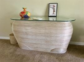 Wicker Console Table