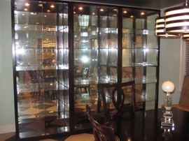 THOMASVILLE MIRRORED WALL UNIT 3 SECTIONS 
