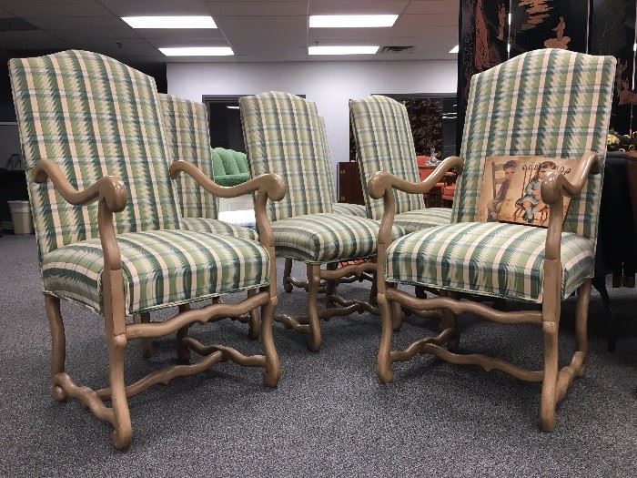Custom Chairs, set of six, from Trouvaille Inc