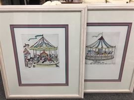 Raya Jane Signed and Numbered Prints of a Fair Carousel  