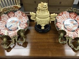 Imari Plate Sconces, Resign Censer