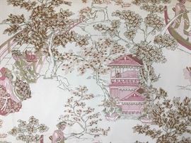 Detail of Camel Back Sofa Upholstery 