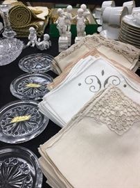 Accouterments of a passion for entertaining !!  Linens, Baccarat, and more!