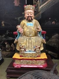 Emperor Wooden Statue
