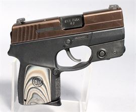 Sig Sauer P290RS Pistol, 9MM PARA, SN# 28C024037, with Laser Sights, Hardcase, (3) 8 Rd. Magazines and (2) 6 Rd. Magazines, Holster