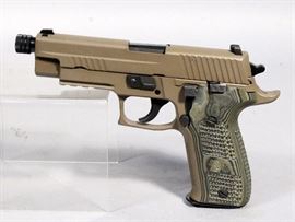Sig Sauer P226 Elite "Emperor Scorpion" Semi-Auto Pisol, 9MM, SN# 47A106840, with Hard Case, Threaded Barrel, and G10 GMascus Green Pirhanna Grips