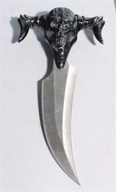 United UC1235 Skull Push Dagger, Carabit Knife with Scabbard, Mermaid Folding Knife with Sheath, and Mini Samari Sword Letter Opener