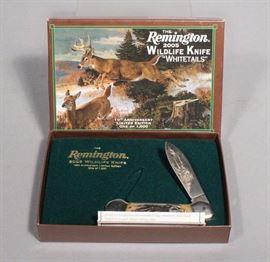 2005 Remington 10th Anniversary "Whitetails" Wildlife Knife, 284/1000, with Original Box