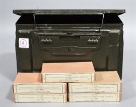 Ammo Can with 30-06 Yuoslavian 150 Gr Ball Copper/Brass Case Ammunition, Qty 5 Boxes = 100 Rounds, Boxer N.C., Local Pickup Only