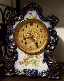 Flo Blue Porcelian Mantel Clock