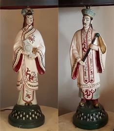 Vintage Asian Figural Lamps