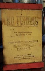 Vintage No Fishing Sign