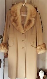 Fur Trimmed Wool Coat