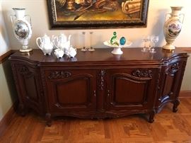 Hand carved Mahogany side board