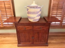 Bar cabinet with folding top