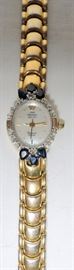 Lady’s Jules Jergensen Diamond and Sapphire  Wristwatch