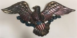 American Eagle Plaque of Painted Art-Metal
