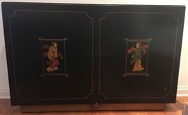 A Very Attractive "Just in Case" Table by Hubley, N.C., 1950's...Cabinet Converts to Table