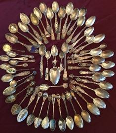 Sterling Spoons...Enamelled, From Fairs and Expositions, Famous People, Small Towns.....