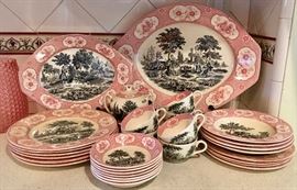 Set of 2 Color Adams Dishes, England