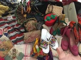Shoes, Unusual Scarves,  Linen Treasures
