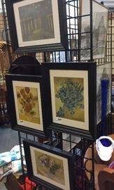 Van Gogh prints, framed