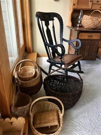 Many Old Baskets throughout house