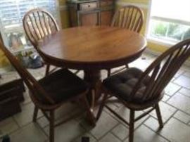 Oak table with chairs