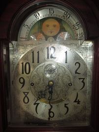 HERSCHEDE HALL GRANDFATHER CLOCK - THE VAN HEUSEN CHARLES CO ALBANY NY 13" X 20" X 80"