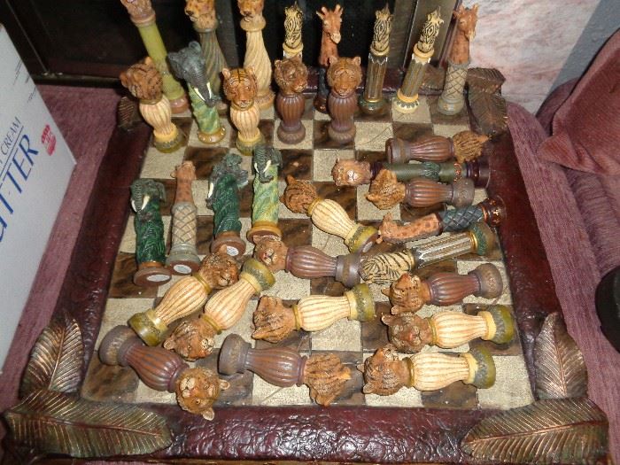 Chess Set Hand Carved Wood