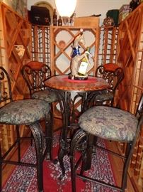 Bistro Table with 4  Chairs