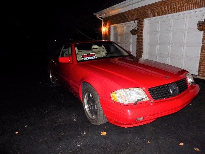 1997 MERCEDES BENZ SL 500 2 DOOR COUPE RED WITH CRÈME LEATHER INTERIOR  $9,000.00
ORIGINAL MILES 105,000
 VIN #  WDBFA67F9VF148347
2 DOOR HARDTOP CONVERTIBLE
HAS EXTRA SET OF TIRES WITH RIMS
2ND OWNER 
