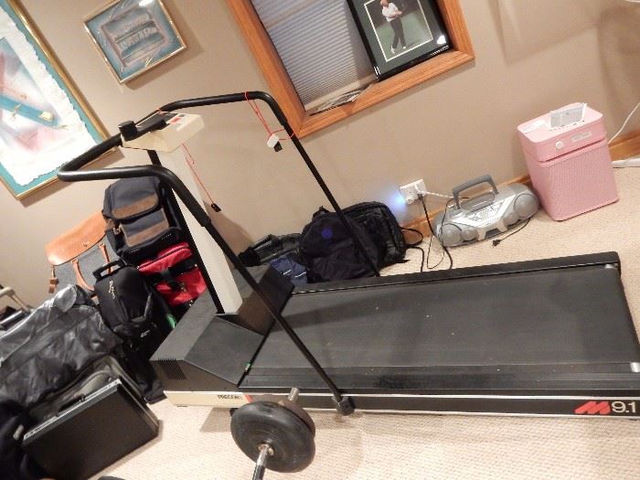 PRE CORM 9.1 TREADMILL  $ 170.00
BOWFLEX WEIGHT BENCH WITH WEIGHTS  $ 140.00
