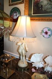 Other one of two Victorian style lamp