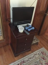 yet another nightstand and Magnovox lcd tv