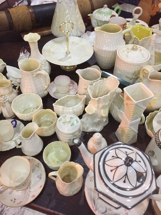There is a large collection of Belleek.  The owner has not picked from the pile yet, but there will be a huge amount left.