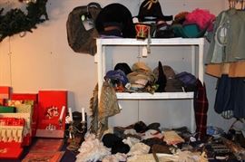 8th Floor Auditorium Christmas display accessories and clothing (many hats) from Dayton's/Filed's/Macy's in downtown Minneapolis.