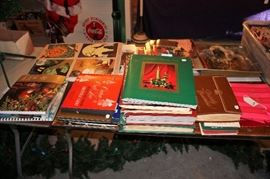 Vintage salesman samples Christmas card ordering albums.